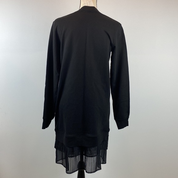 CLU Pleated organza-trimmed black stretch-jersey mini dress in size XS - Picture 11 of 15